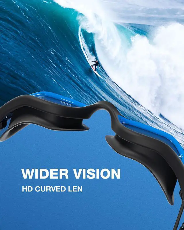 Alt view image 5 of 6 - Swim Goggles Adult, G1 Air Mirrored Anti-Fog Swimming Goggles for Women Men, Clear Vision, UV Protection