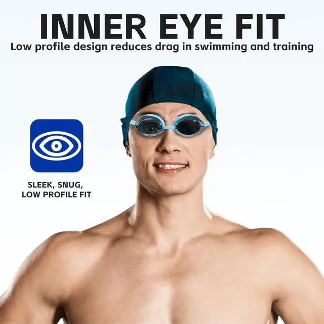 Alt view image 7 of 7 - Pack Competitive Swim Goggles, Swimming goggles Adult For Men Women Youth Bungee Strap Soft Silicone Racing Goggles Panoramic Clear Vision Anti Fog UV Protection Easy Adjustment Leakproof