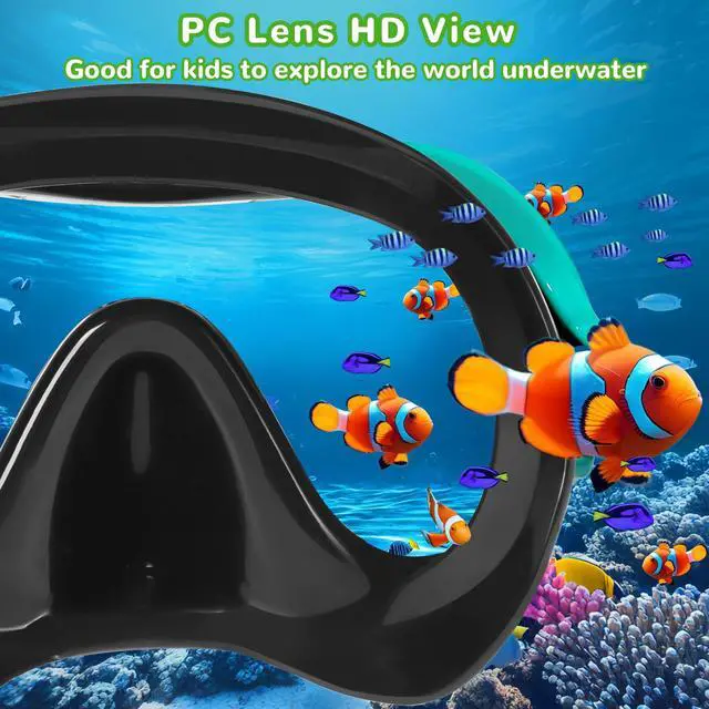 Alt view image 6 of 7 - Kids Swim Goggles with Nose Cover Swimming Goggles for Kids 6-14 8-12 age 4-7 3-6 3-5 Swim Mask for Toddler Boys Girls Youth Child Anti Fog UV Protection Pool Water Glasses Underwater Goggles