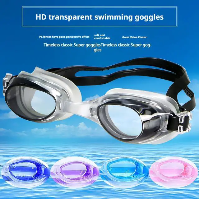 Alt view image 2 of 7 - Swimming Goggles For Men Women Professional Fit & Comfort Unisex Swim Glasses For Adults Anti-Fog, Leak-Proof (Black)