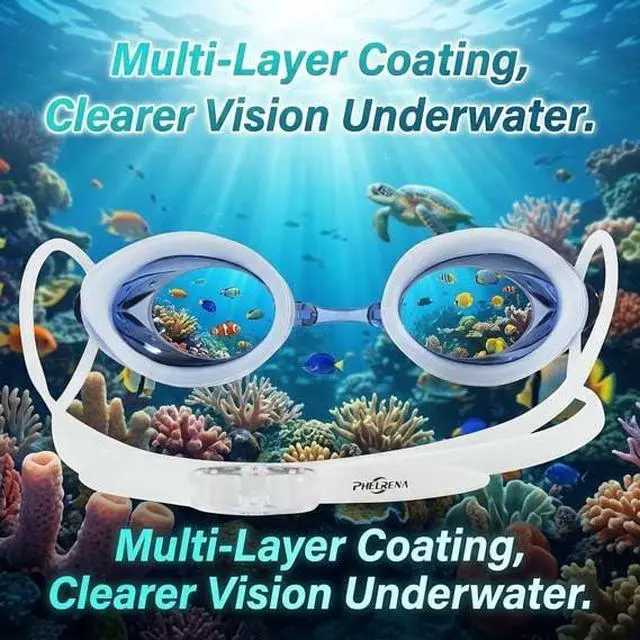 Alt view image 2 of 7 - Swimming Goggles, Professional Swim Goggles Anti Fog UV Protection No Leaking for Adult Men Women Kids