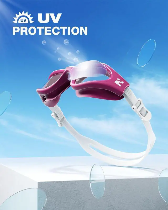 Alt view image 3 of 5 - Swim Goggles Adult, G1 Air Mirrored Anti-Fog Swimming Goggles for Women Men, Clear Vision, UV Protection