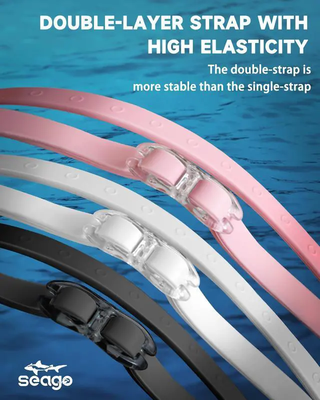 Alt view image 4 of 7 - Racing Swim Goggles for Adult Men and Women, Swimming Goggles with Silicone Material Clear Vision No Leak Anti Fog UV Protection, Pool Underwater Adult Swim Goggles for Training and Competition