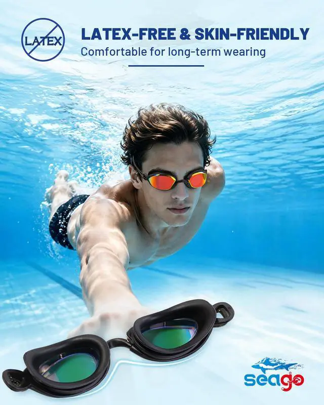 Alt view image 6 of 7 - 2 Pack Professional Racing Goggles Swimming Adult Men Women Youth, Anti-Fog UV Protection Clear View Mirrored Coating, 360° Foldable Adjustable Nose Bridge Suitable for Competition & Training