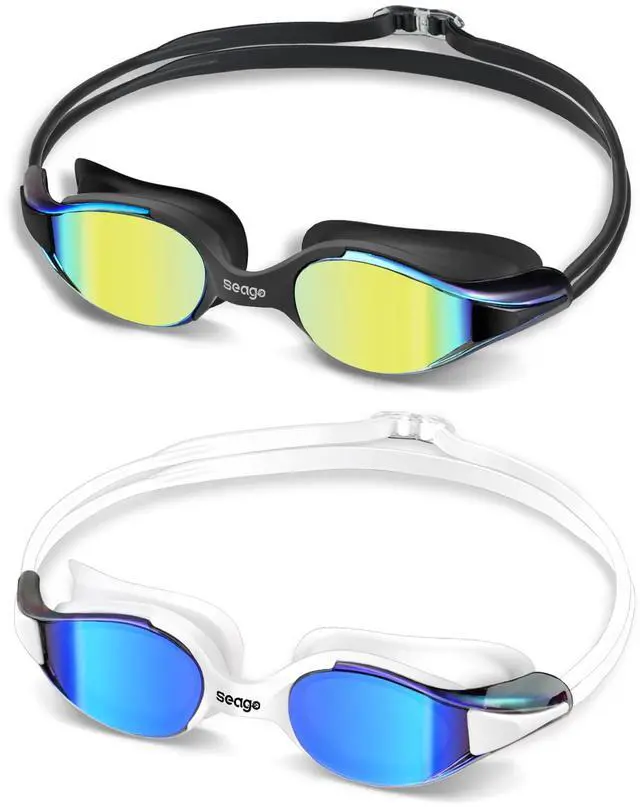 Main image of Racing Swim Goggles for Adult Men and Women, Swimming Goggles with Silicone Material Clear Vision No Leak Anti Fog UV Protection, Pool Underwater Adult Swim Goggles for Training and Competition