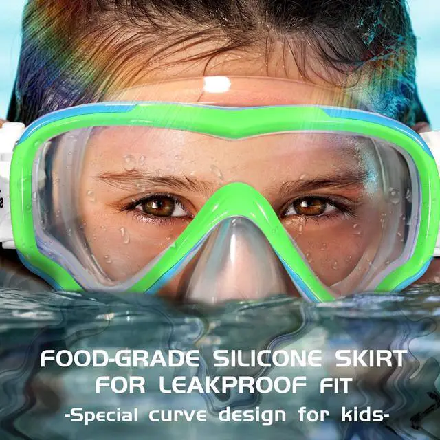 Alt view image 6 of 7 - Kids Swim Goggles Swimming Goggles for Kids Boys Girls Toddlers Youth 5-15 Anti-Fog 180° Clear Goggles No Leak Water Pool Underwater Swim Goggles with Nose Cover Swimming Diving Equipment