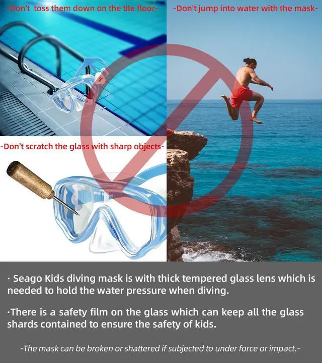 Alt view image 6 of 7 - Swimming Mask Swim Goggles for Kids Boys Girls Youth 6-14 8-12 8-14 4-7, Anti-Fog 180° Panoramic View Soft Silicone Skirt Kids Pool Underwater Swimming Goggles with Nose Cover, Snorkel Equipment