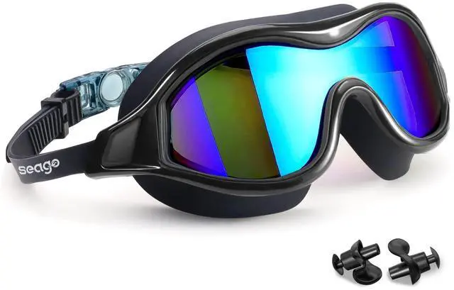 Main image of Swim Goggles No Leaking Anti-Fog Swimming Goggles for Adult Men Women Youth Junior with Soft Silicone Gasket, UV Protection Waterproof 180° Clear Vision, Triathlon Pool Goggles Swim Glasses