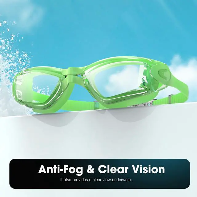 Alt view image 2 of 7 - Swim Goggles, 2-Pack Swimming Goggles, Anti Fog, No Leaking For Adult Women Men Youth