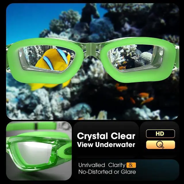 Alt view image 5 of 7 - Swim Goggles, 2-Pack Swimming Goggles, Anti Fog, No Leaking For Adult Women Men Youth