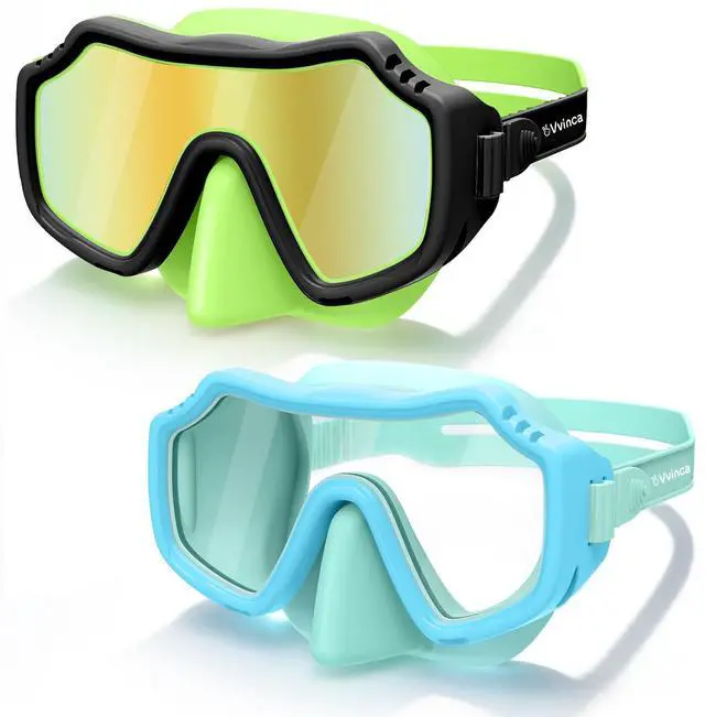 Main image of Pack Kids Swim Goggles with Nose Cover for Boys Girls 3-15, Anti Fog Diving Mask with Shatterproof Safety Lens for Toddler, Waterproof Swimming Goggles Value Set for Beach & Pool Beach