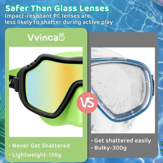 Alt view image 5 of 7 - Pack Kids Swim Goggles with Nose Cover for Boys Girls 3-15, Anti Fog Diving Mask with Shatterproof Safety Lens for Toddler, Waterproof Swimming Goggles Value Set for Beach & Pool Beach