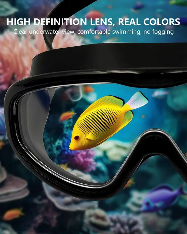 Alt view image 2 of 7 - 2 Pack Adult Swimming Goggles, Anti-Fog UV Protection Swim Glasses with Soft Leakproof Silicone Gasket, Wide View Professional Swim Goggles for Men, Women & Youth Training & Pool