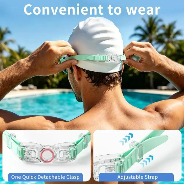 Alt view image 5 of 7 - Swim Goggles Adult 2 Pack, Anti-Fog Wide View Swimming Goggles, No Leaking UV Protection Swim Glasses, Comfortable Pool Goggles for Men and Women