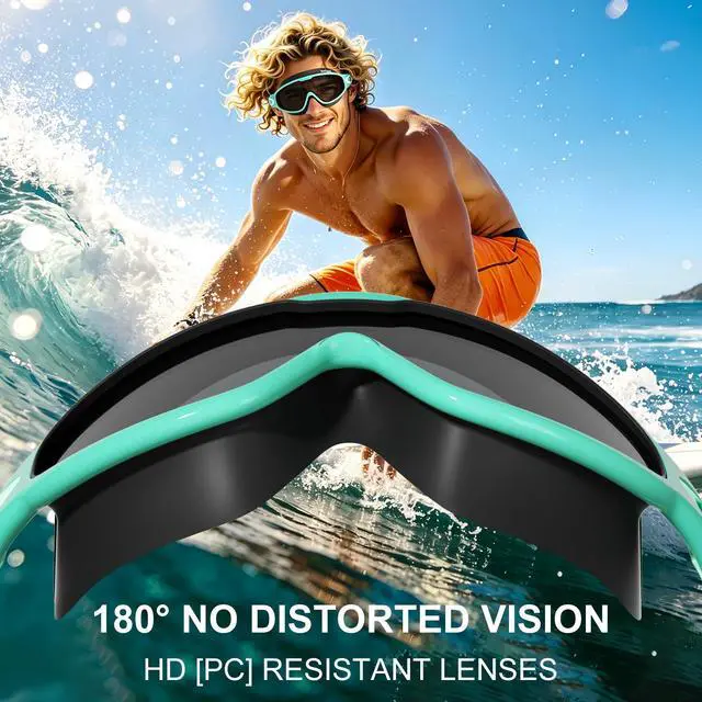 Alt view image 4 of 7 - Swim Goggles Adult 2 Pack, Anti-Fog Wide View Swimming Goggles, No Leaking UV Protection Swim Glasses, Comfortable Pool Goggles for Men and Women