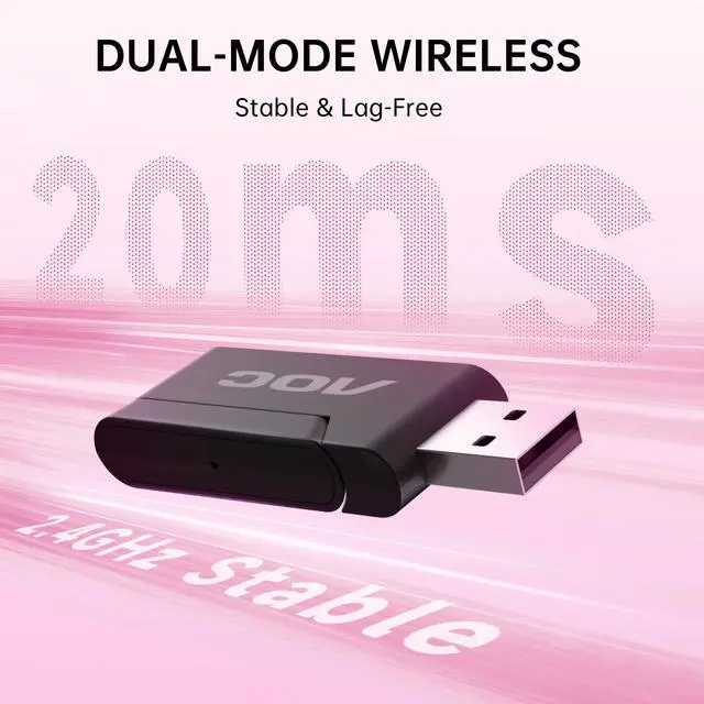Alt view image 3 of 7 - Wireless Gaming Headset Compatible with ps5/4, PC, USB-C & Bluetooth 5.4 & 2.4GHz Gaming Headphones with Noise Canceling Mic, 7.1 Virtual Surround,20ms Latency, 45H, RGB- Pink