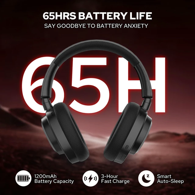 Alt view image 4 of 7 - Wireless Gaming Headset, Tri-Mode (2.4G/BT/Wired), 65H Battery, 50mm Drivers & 7.1 Surround Sound, Noise-Cancelling Retractable Mic, Compatible with PC, PS5, NS, Mac, Mobile