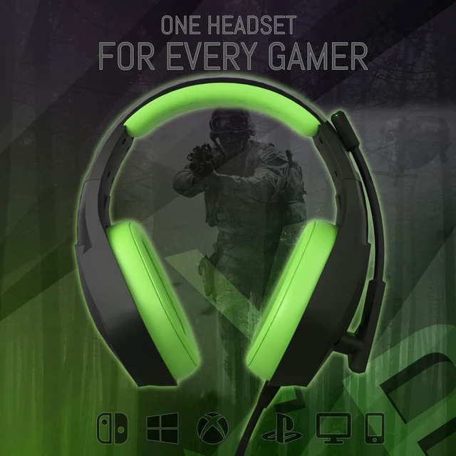 Alt view image 3 of 7 - Gaming Headset (Green) for PC and Gaming Consoles PS5, PS4, Xbox Series X | S, Xbox ONE, Nintendo Switch & Google Stadia Stereo Sound with Noise Cancelling mic - Hornet RXH-20 Sagano Edition