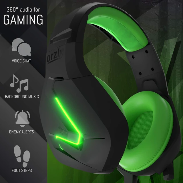 Alt view image 2 of 7 - Gaming Headset (Green) for PC and Gaming Consoles PS5, PS4, Xbox Series X | S, Xbox ONE, Nintendo Switch & Google Stadia Stereo Sound with Noise Cancelling mic - Hornet RXH-20 Sagano Edition