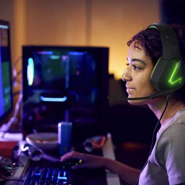 Alt view image 6 of 7 - Gaming Headset (Green) for PC and Gaming Consoles PS5, PS4, Xbox Series X | S, Xbox ONE, Nintendo Switch & Google Stadia Stereo Sound with Noise Cancelling mic - Hornet RXH-20 Sagano Edition