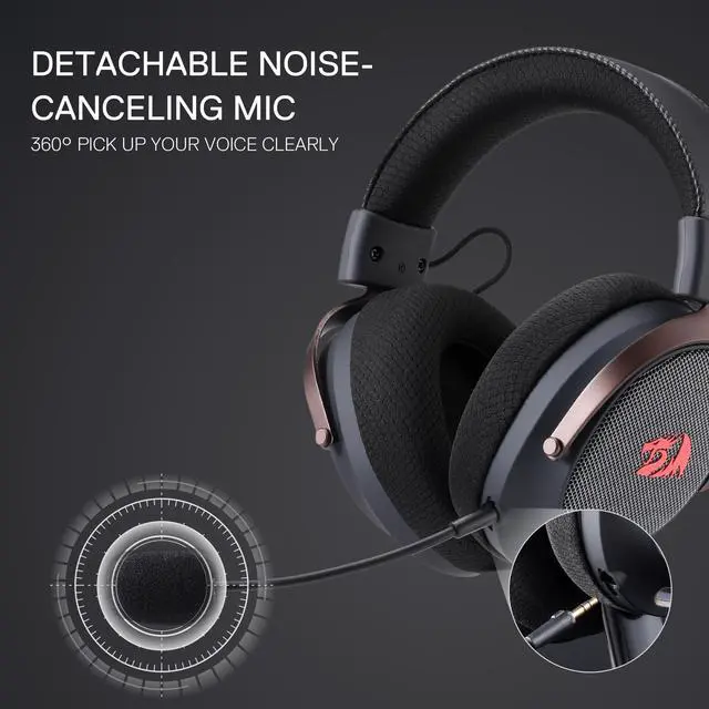 Alt view image 5 of 7 - Mode Wireless Gaming Headset, 7.1 Surround Sound, 53 mm Drivers, Memory Foam Ear Pads, Detachable Noise-canceling Microphone, Over-Ear Headphones Works for Phone, PC/PS5/NS, Black
