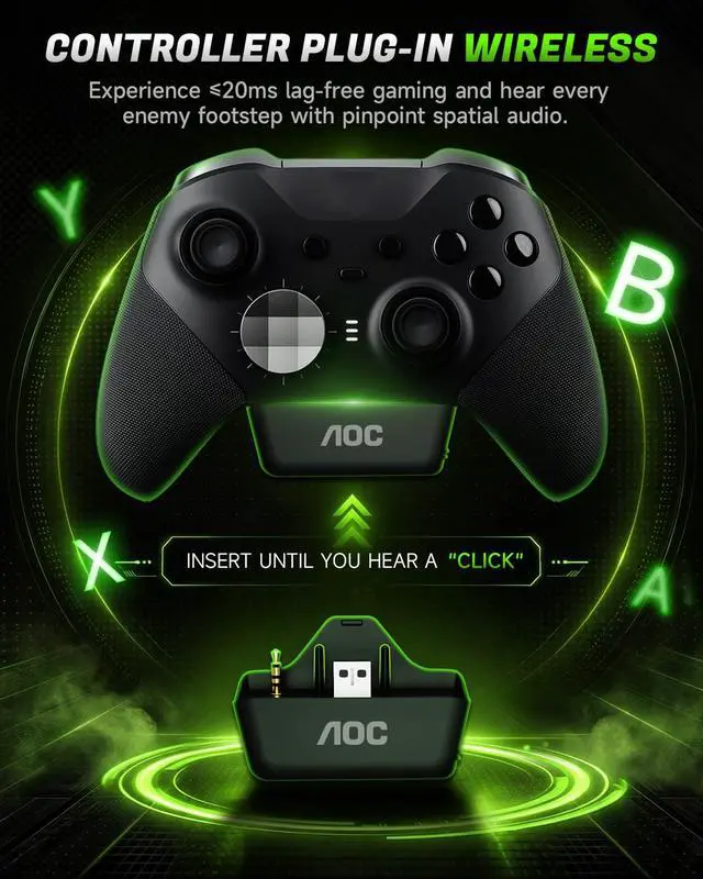 Alt view image 2 of 7 - Wireless Gaming Headset for Xbox Series X|S & Xbox One, Up to 75H Battery, Bluetooth 5.4 & 2.4GHz, 50mm Driver, Noise Canceling Mic, Gaming Headphones for PC, PS5, Switch, Black