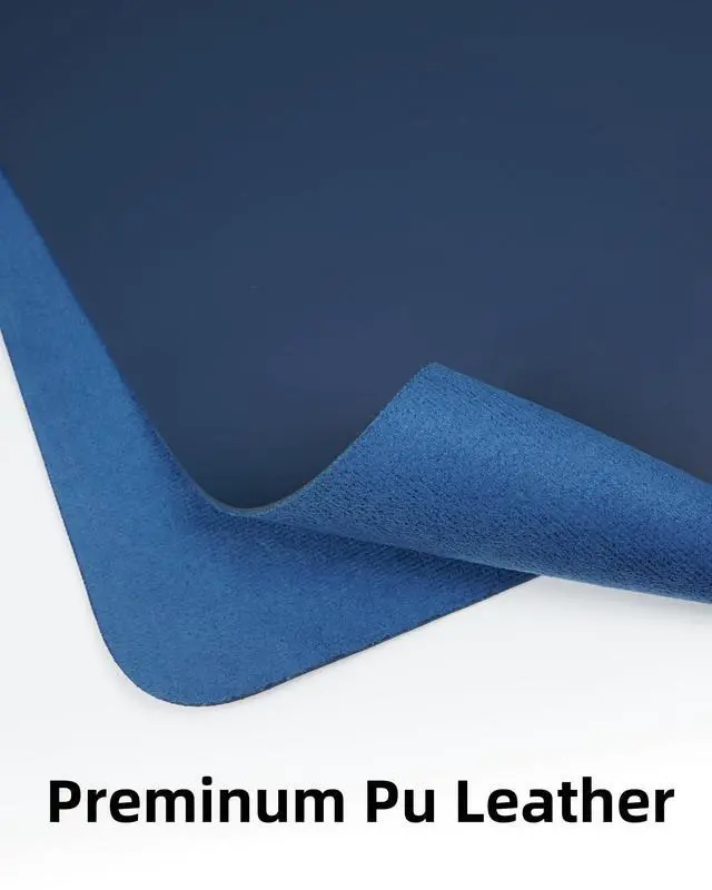 Alt view image 2 of 7 - ,55" x 17"Leather Desk Pad Protector,Large Mouse Pad,Office Desk Mat, Non-Slip PU Leather Desk Blotter,Desk Pad,Waterproof Desk Writing Pad for Office/Home/Decor (Midnight Blue)