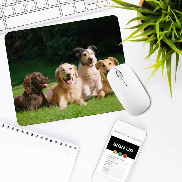 Alt view image 6 of 7 - Pcs Sublimation Mouse Pad Blanks, Heat Press Printing Crafts Mousepads 3mm Thick DIY Custom Mouse Pads Anti-Slip Rubber Mouse Mat for Office Laptop Computer Gaming