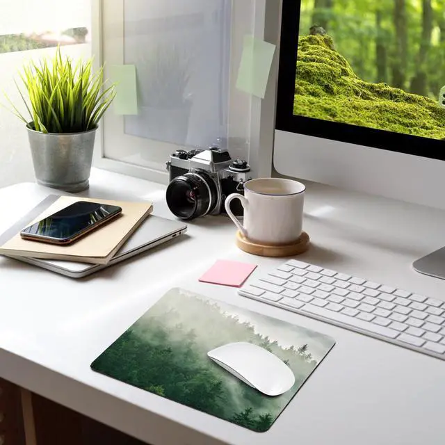 Alt view image 7 of 7 - Pcs Sublimation Mouse Pad Blanks, Heat Press Printing Crafts Mousepads 3mm Thick DIY Custom Mouse Pads Anti-Slip Rubber Mouse Mat for Office Laptop Computer Gaming
