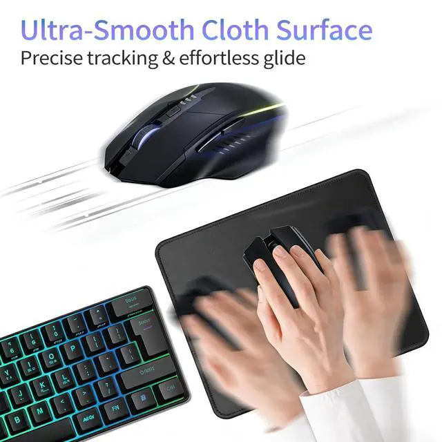 Alt view image 4 of 7 - 12 Pack Mouse Pads Bulk, Black Mouse Pads for Desk, Office and School
