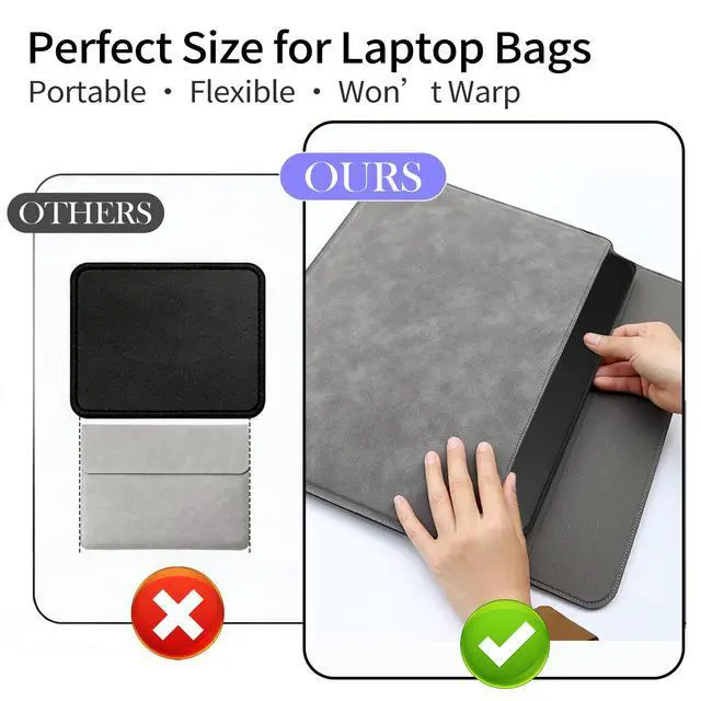 Alt view image 5 of 7 - 12 Pack Mouse Pads Bulk, Black Mouse Pads for Desk, Office and School