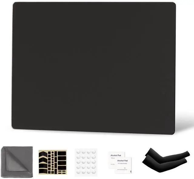 Main image of Glass Gaming Mouse Pad, Hard Mousepad for Gaming, 13.7 x 9.8 Ultra-Smooth Micro-Etched Surface Mousepad, Improved Precision & Speed, Anti-Slip Base, Black
