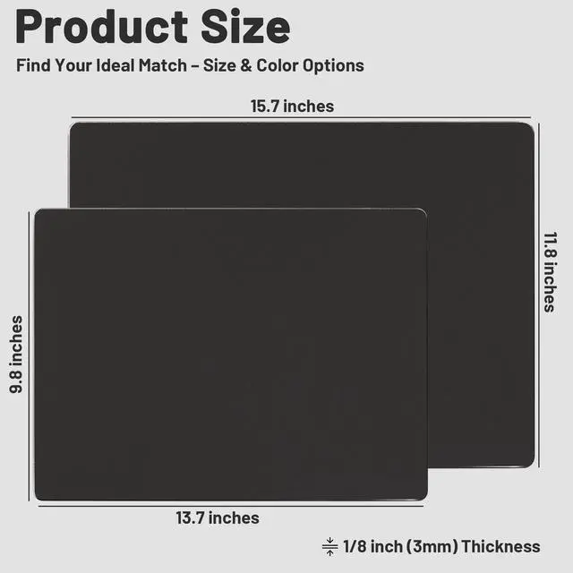 Alt view image 2 of 7 - Glass Gaming Mouse Pad, Hard Mousepad for Gaming, 13.7 x 9.8 Ultra-Smooth Micro-Etched Surface Mousepad, Improved Precision & Speed, Anti-Slip Base, Black