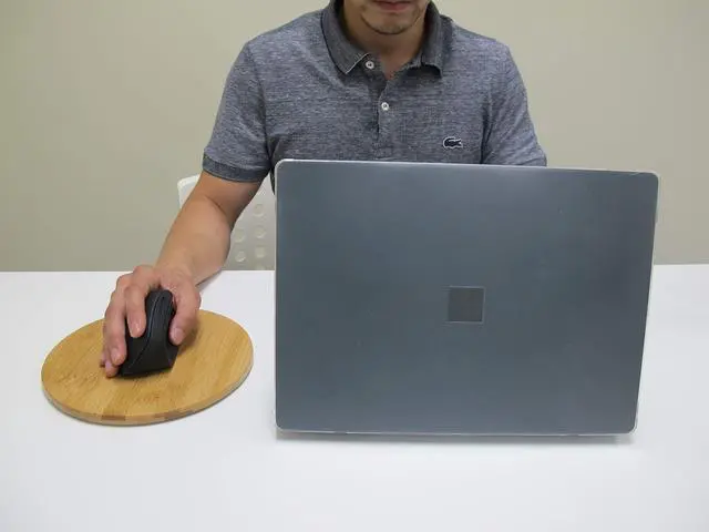 Alt view image 6 of 6 - Beanbag Ergonomic Mousepad - Comfortable Mouse Pad for Sofa, Bed, Lap, Couch, and Anywhere Else (Bamboo Wood)