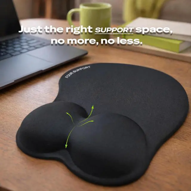 Alt view image 6 of 7 - Ergonomic Gel Mouse Pad with Wrist Rest for Pressure-Relief Orthopedic Style Wrist Support, Physiotherapist Brand 10.1L x 8.5W inches