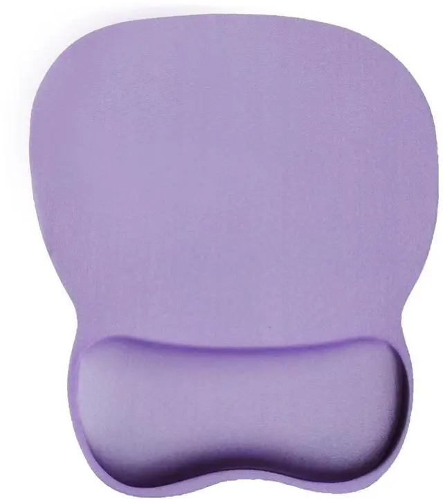 Main image of Mouse Pad with Wrist Support, Ergonomic Mousepad with Comfortable Memory Foam Wrist Rest Cushion, Relieve Wrist Pain, Non-Slip Rubber Base Gaming Mice Pad for Home Office Computer Laptop, Purple