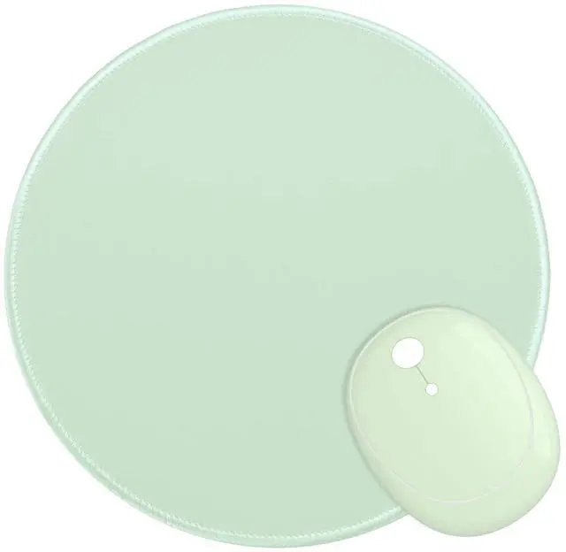 Main image of Round Mouse Pad, 8.7 x 8.7 Inch Premium-Textured Washable Non-Slip Rubber Base Cute Small Mouse Mat with Stitched Edge for Women Wireless Computer Laptop Gaming Desk Accessories, Lake Green
