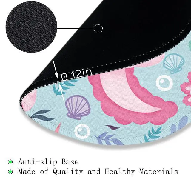 Alt view image 6 of 6 - Axolotls Mouse Pad, Cute Small Mouse Pads for Desk, 8.6 in, Round