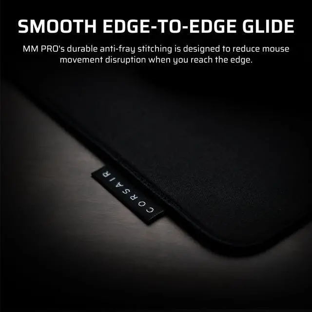 Alt view image 4 of 6 - PRO Control Cloth Medium Gaming Mouse Pad Esports-Tuned Surface for Precision & Micro-Adjustments, 4mm Thick Non-Slip Base, Durable Stitched Edges Black