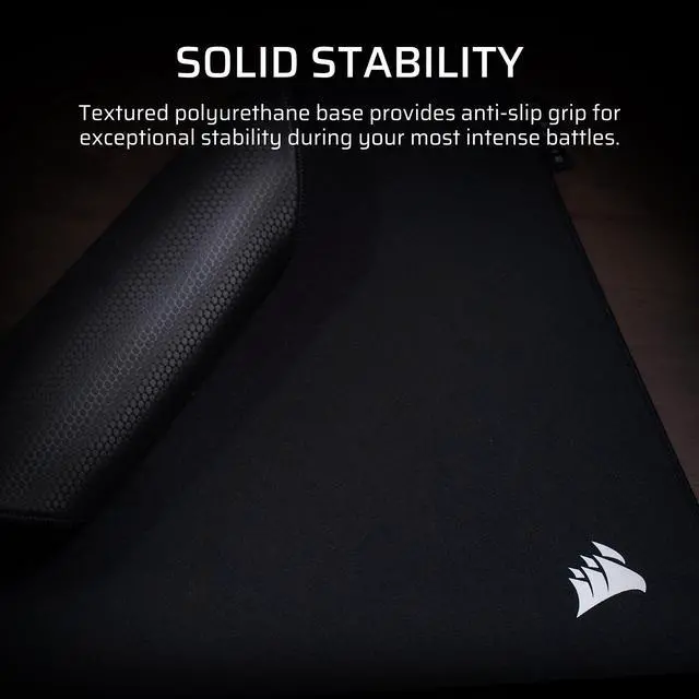 Alt view image 3 of 6 - PRO Control Cloth Medium Gaming Mouse Pad Esports-Tuned Surface for Precision & Micro-Adjustments, 4mm Thick Non-Slip Base, Durable Stitched Edges Black