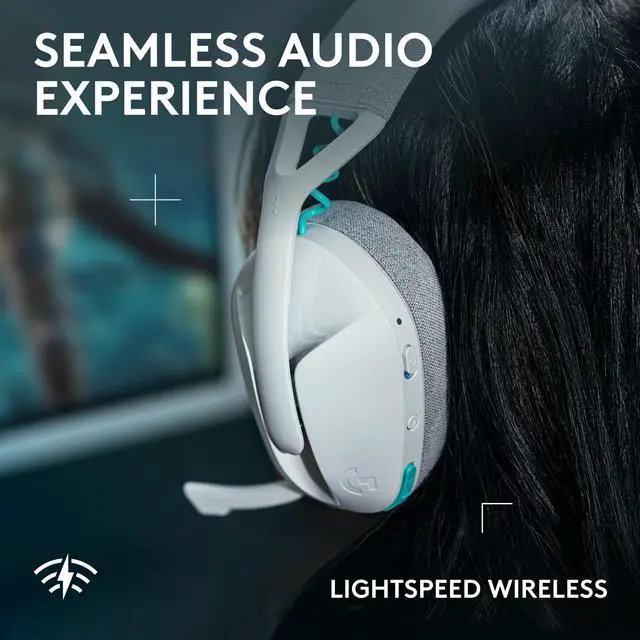 Alt view image 4 of 7 - Logitech G321 Lightspeed Wireless Gaming Headphones White Laptop PC
