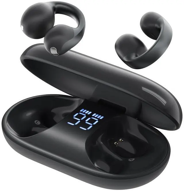 Main image of Open Ear Clip-On Wireless Bluetooth 6.0 Earbuds X7, Black