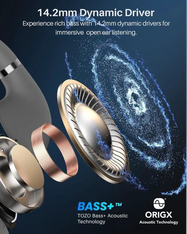 Alt view image 3 of 7 - OpenWear Open Ear Earbuds, AI Translation Real Time 145+ Languages | 60H Translator Ear Buds Audifonos Traductores Inglés Español, All Day Comfort, Bluetooth Headphones 5.4 with Smart Display