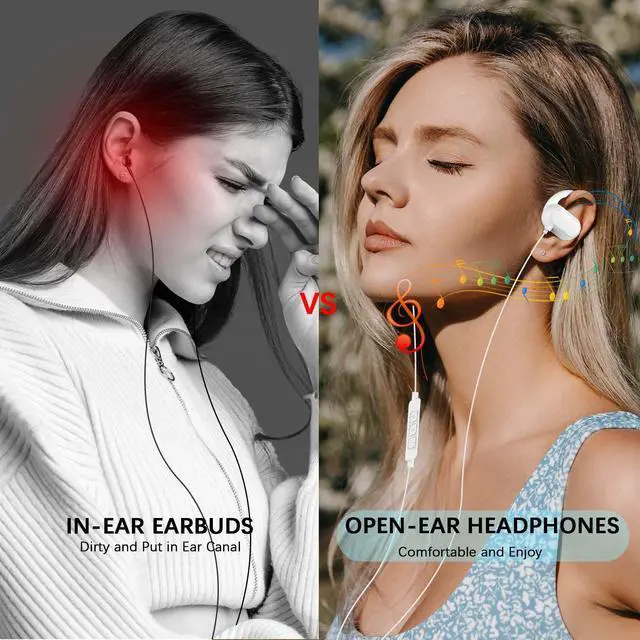 Alt view image 3 of 7 - Open Ear USB C Headphones for Samsung S26 Ultra S25 FE S23 A17 A36,Over Ear Buds Type C Earphones Wired with Adjustable Ear Hooks for iPhone 17 Pro Max 17e 16e 16 Plus 15,USB-C Headset for iPad A16 10