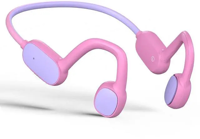 Main image of Headphones, Bluetooth 5.2 Air Conduction Open Ear Headphones, 85dB Volume Limiting, Stereo Sound with Mic, IPX5 Waterproof, 20H Playtime, Perfect for School and Outdoor-Pink