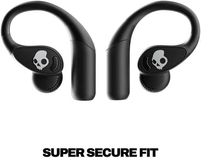 Alt view image 3 of 7 - Open Wireless Open-Ear Bluetooth Earbuds, Headphones, Sweat and Water Resistant, 42 Hours Battery, Detachable Neckband, Secure Fit, Microphone for iPhone Android - True Black