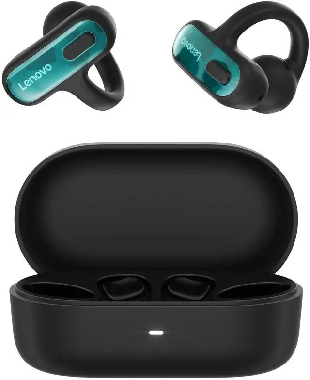 Main image of Open Ear Clip On Earbuds X500 Bluetooth 6.0 Wireless Earbuds with 11 mm Drivers, Open Ear Ergonomic Design, Dual Device Connectivity, Built in Mic, Fast Charge, Black