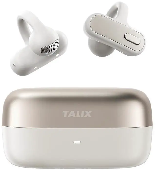 Main image of Open Ear Clip-On Earbuds X8 with AI ENC & Powerful Bass, Wireless Bluetooth 6.0, IPX4 Sweatproof Fitness Headphones, Physical Buttons, 5g Lightweight Ear Buds with Multi-Device Switching, White