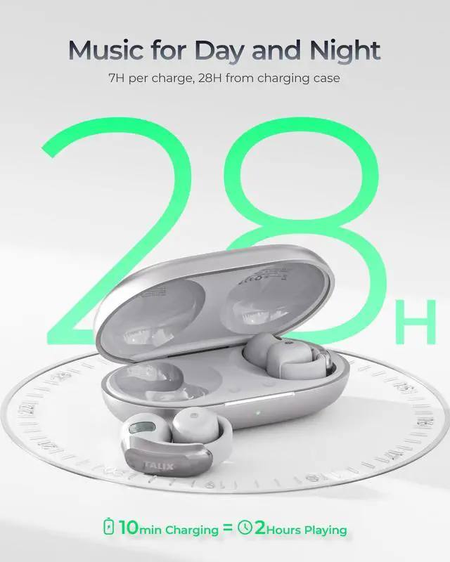 Alt view image 6 of 7 - Clip on Earbuds Wireless Bluetooth Open Ear Buds Clip on Headphones