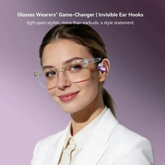 Alt view image 3 of 7 - Open Over Ear Earbuds Wireless Bluetooth Open Ear Headphones | Out Of Ear Wireless Open Ear Earbuds Over Ear Hook Bone Air Conduction Earbuds That Don'T Go In Your Ear Outside Ear